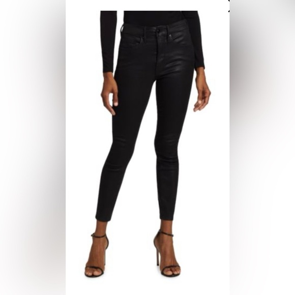 Good American Denim - Good American Good Legs Coated Black Skinny Jeans